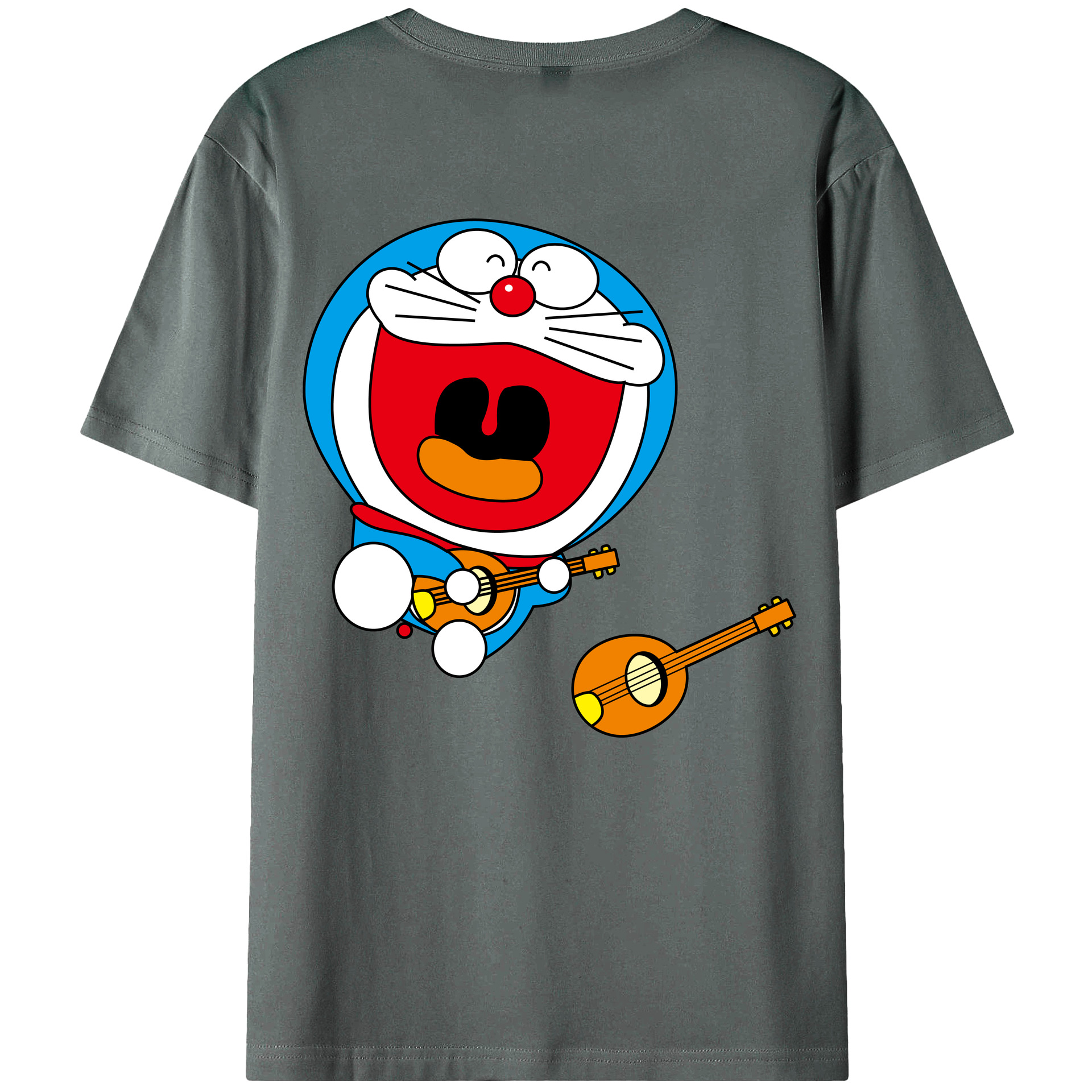 （画像用） ドラえもん Doraemon 綿100％ メンズ半袖Tシャツ（バックプリント） 通気性